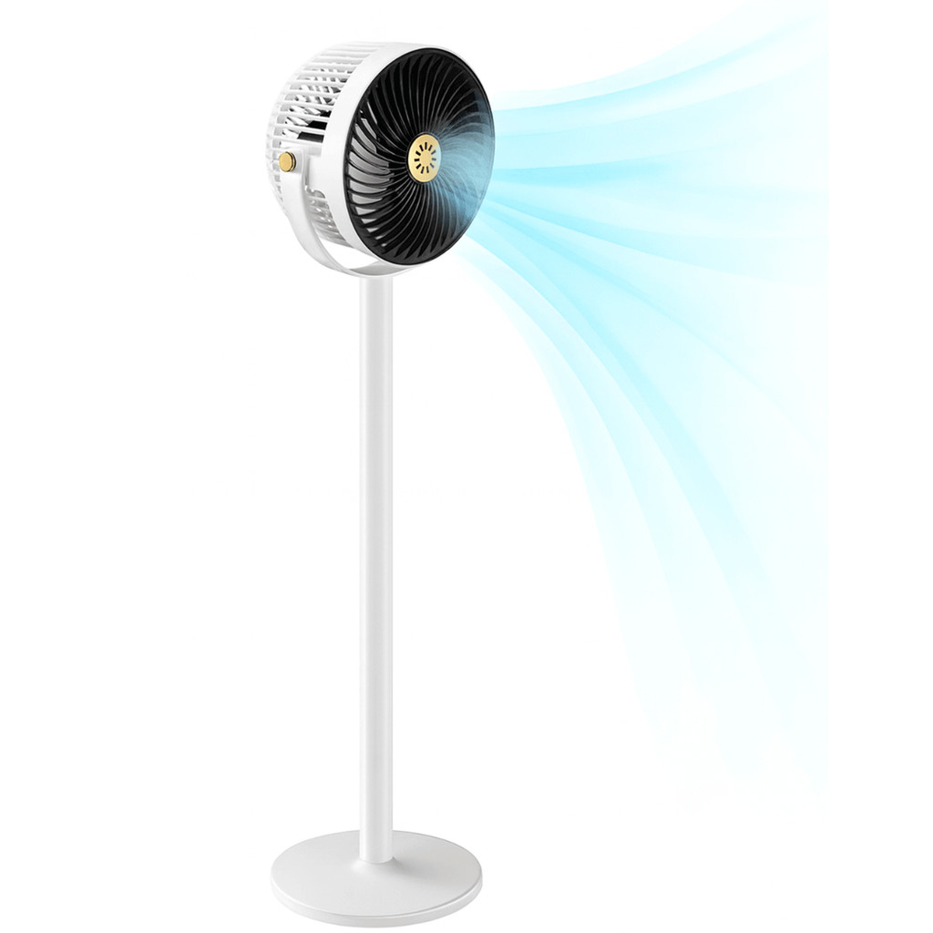 Ventilador Turbo Silencioso Vertical Mesa Chão Recarregável