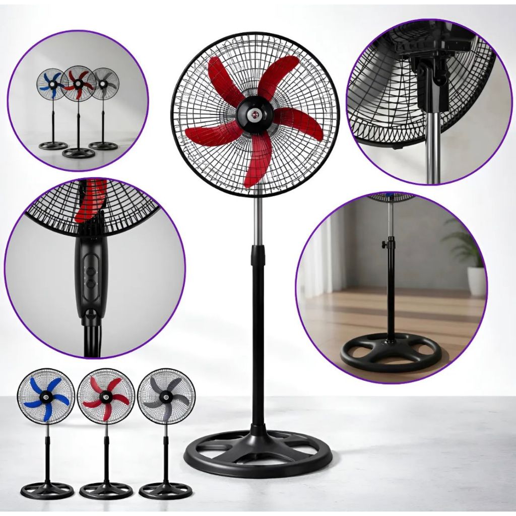 Ventilador Pedestal Turbo Vertical Silencioso 127v ou 220v Premium