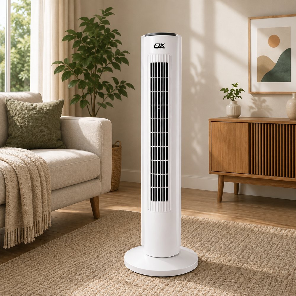Ventilador Torre Vertical 3 Velocidades Silencioso Circulador de Ar Branco 220v