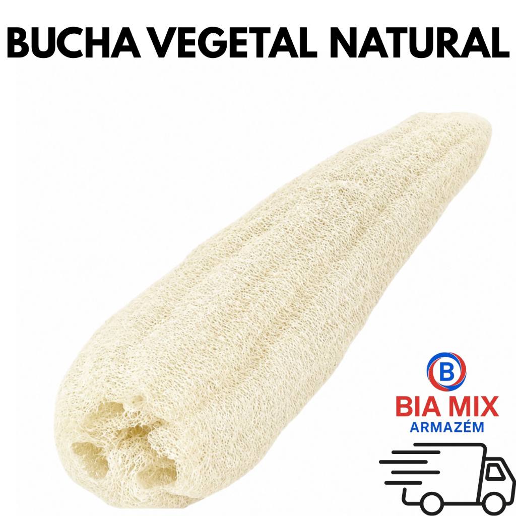 KIT C/ 2 BUCHA VEGETAL GRANDE INTEIRA NATURAL BANHO DORSAL
