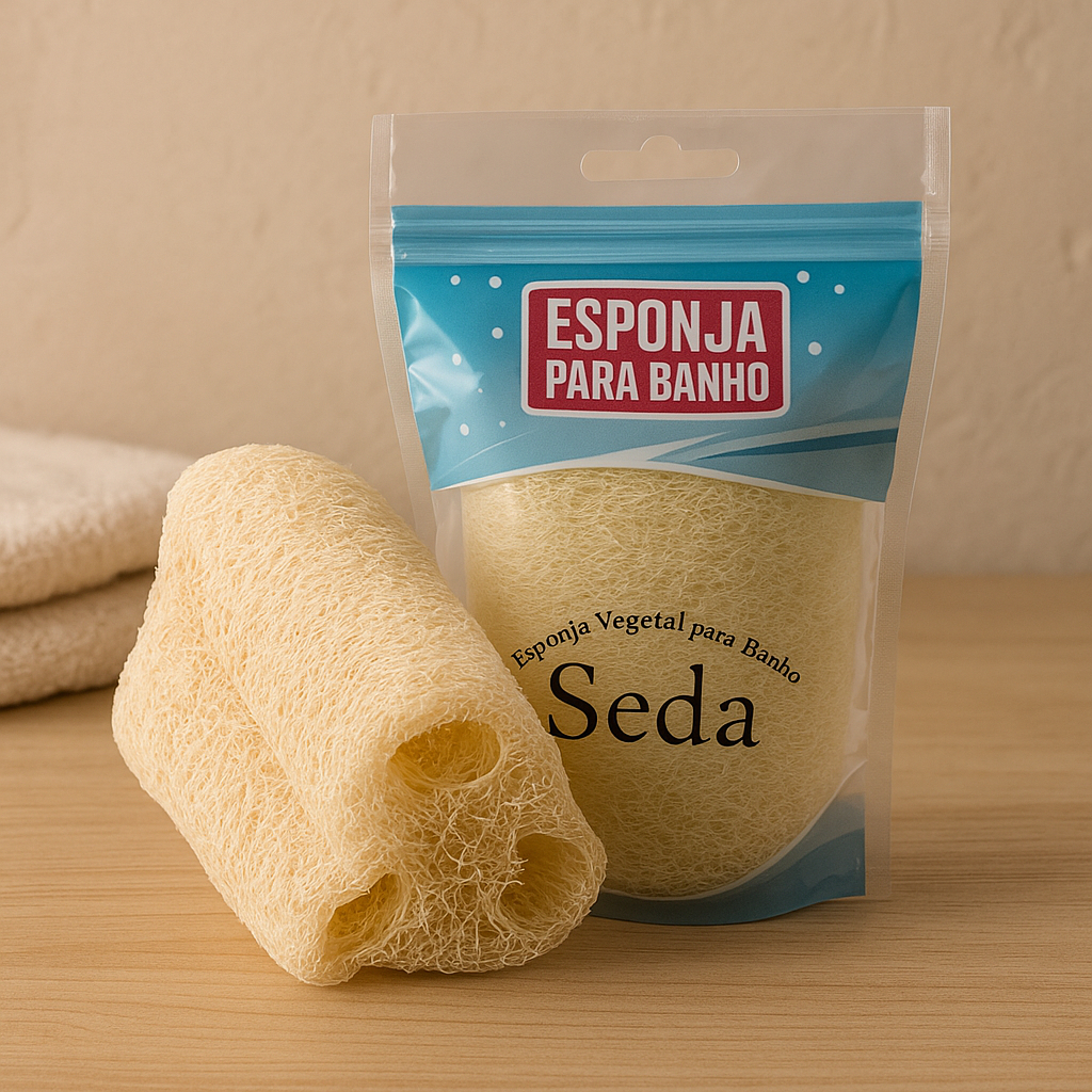 Kit 3 6 12 Buchas Vegetais Grandes 100% Naturais Biodegradáveis Esponja Banho Higiene Esfoliante