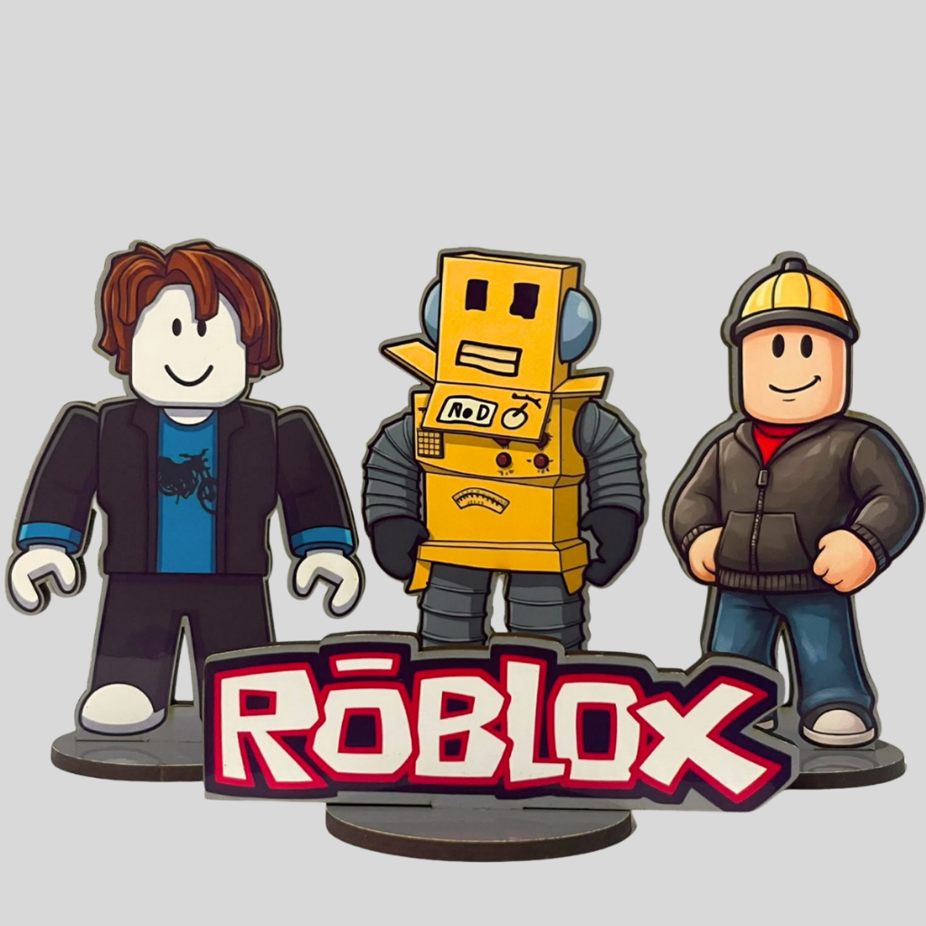 Totem Roblox jogo infantil decoração games festa display boneco de mdf mesa skin action figure