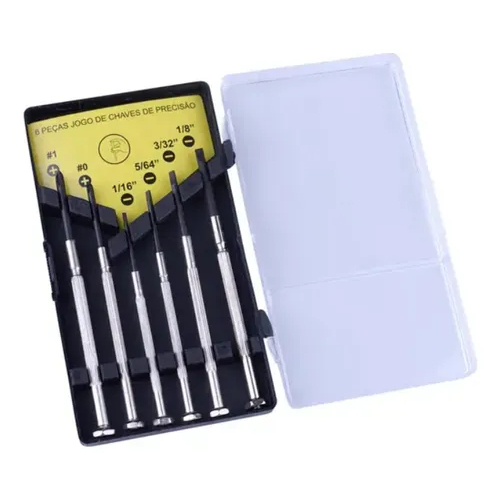 Kit Mini Chaves Fenda e Philips 6 Peças Bomvink BOM-3125 Precisão