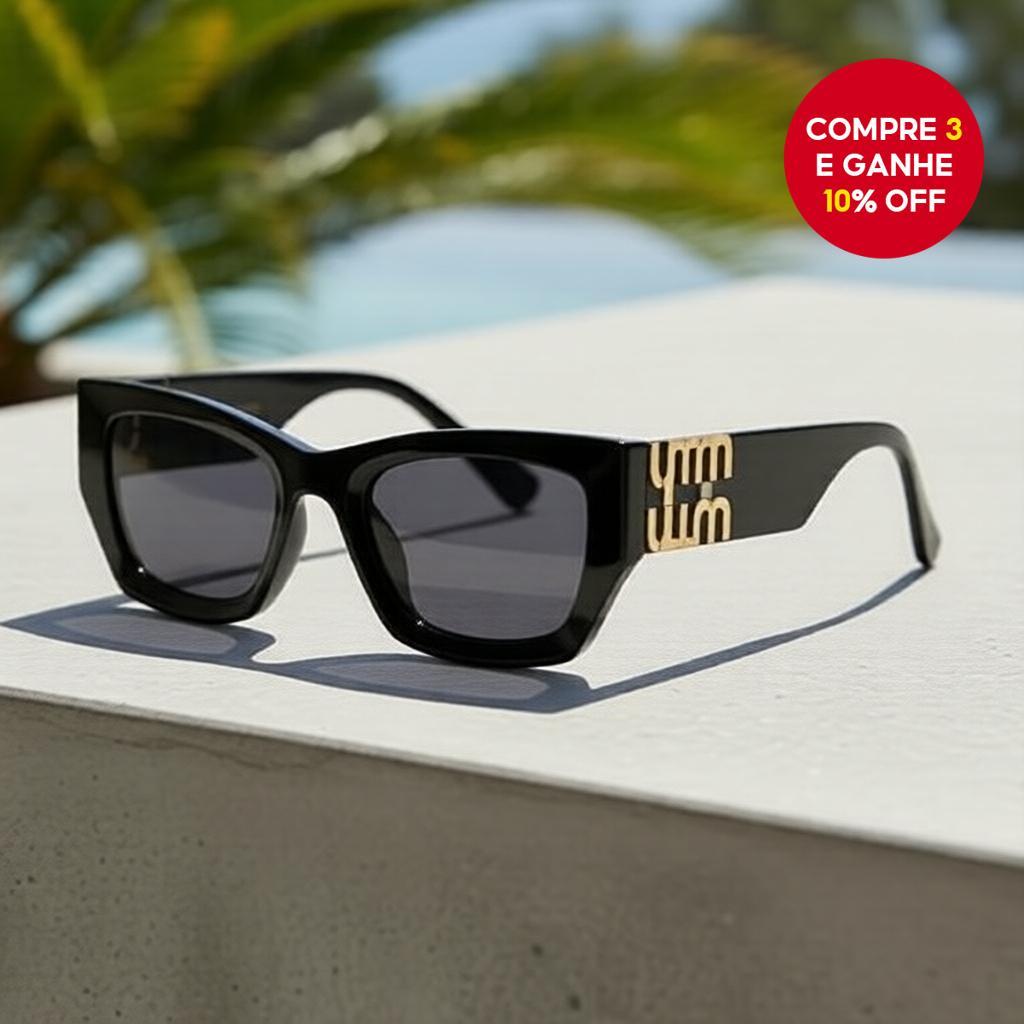 Óculos de sol estilo gato personalizável - Design retrô UV400 para looks urbanos modernos e direção