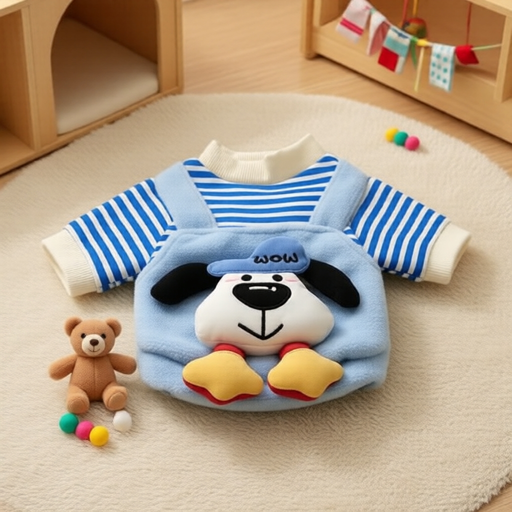 Moletom com capuz de quatro patas para cães e gatos de inverno quentinho, colete de pelúcia com design de boneca de