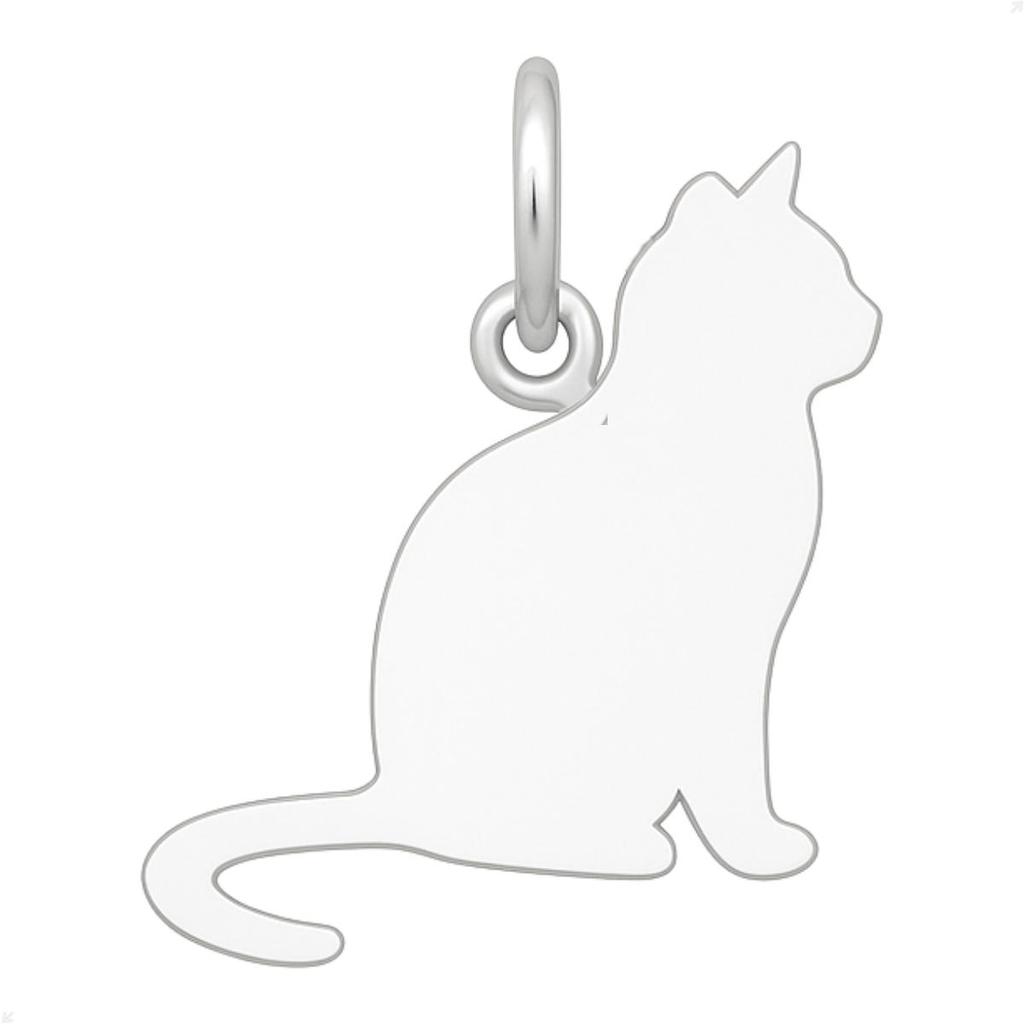 Pingente Prata 925 Gato Sentado Design Premium