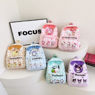 Bonito dos desenhos animados crianças mochila novo estilo Kuromi jardim de infância Ultra-leve grande capacidade impress