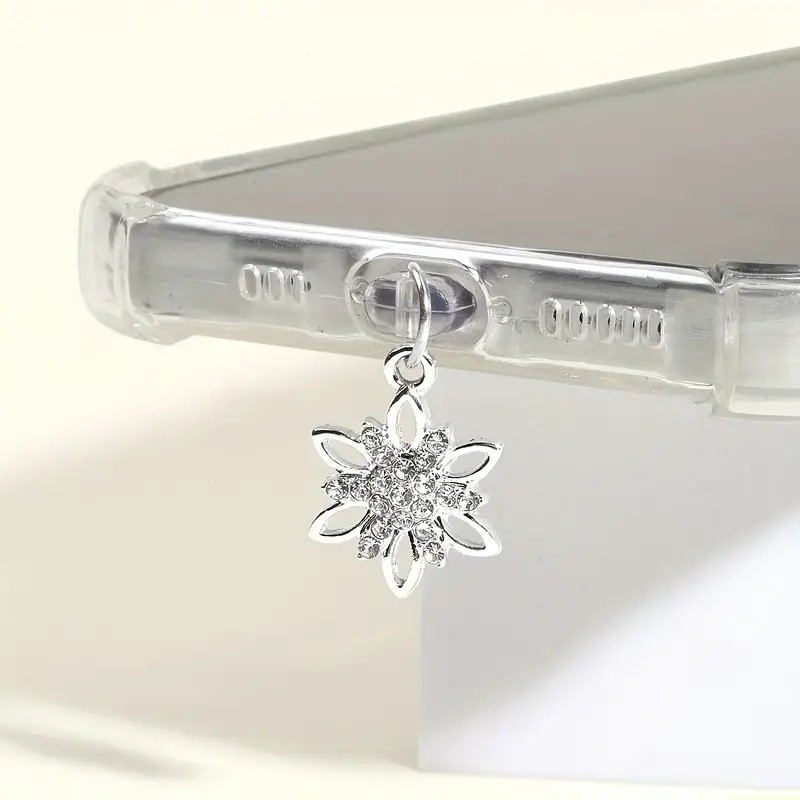 1pc Metal Moda Starburst Pingente Plugue De Poeira Do Telefone Móvel Para iPhone/Tipo-C/Android Conectores Protetor De P