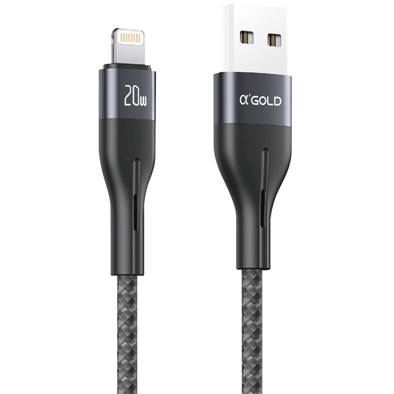 Cabo iPhone Lightning 20W Turbo USB Carregamento Rápido Original Agold Reforçado Premium iOS