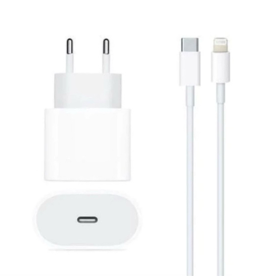 Carregador iPhone Turbo Tipo-C 20W + Cabo Lightining para IPhone Carga rápida