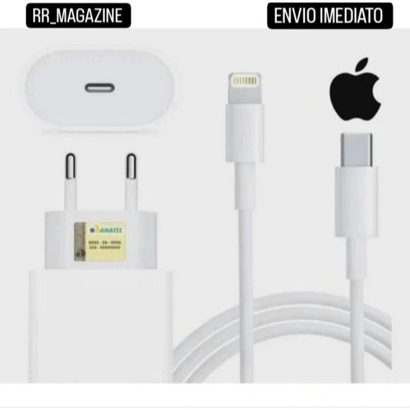 Carregador IPHONE Turbo 20W  Original iPhone 11 X XR XS 12 13 Carregador Apple