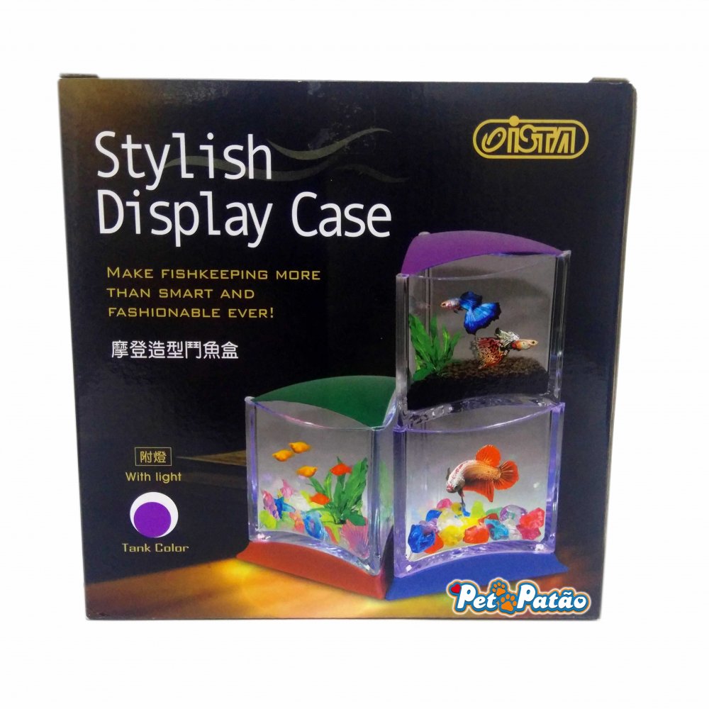 ISTA BETEIRA ACRILICA ROXO ( BETTA FISH TANK )  COM LED I-119 - UN