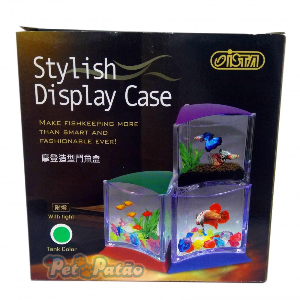 Ista Beteira Acrilica Verde ( Betta Fish Tank ) Com Led I-120 - Un