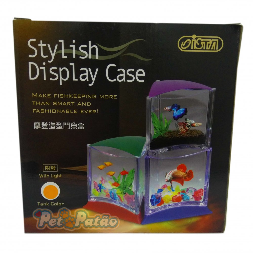 ISTA BETEIRA ACRILICA LARANJA ( BETTA FISH TANK ) COM LED I-121 - UN