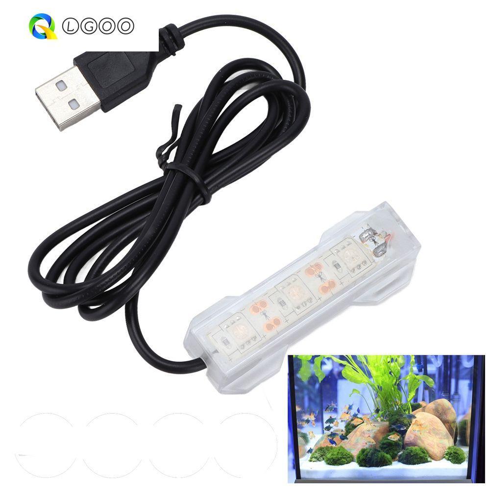LGOO Fish Tank Light Colorido Pequenas Lâmpadas De Plantas Aquáticas Iluminação LED Para Aquário De Tanque De Peixes