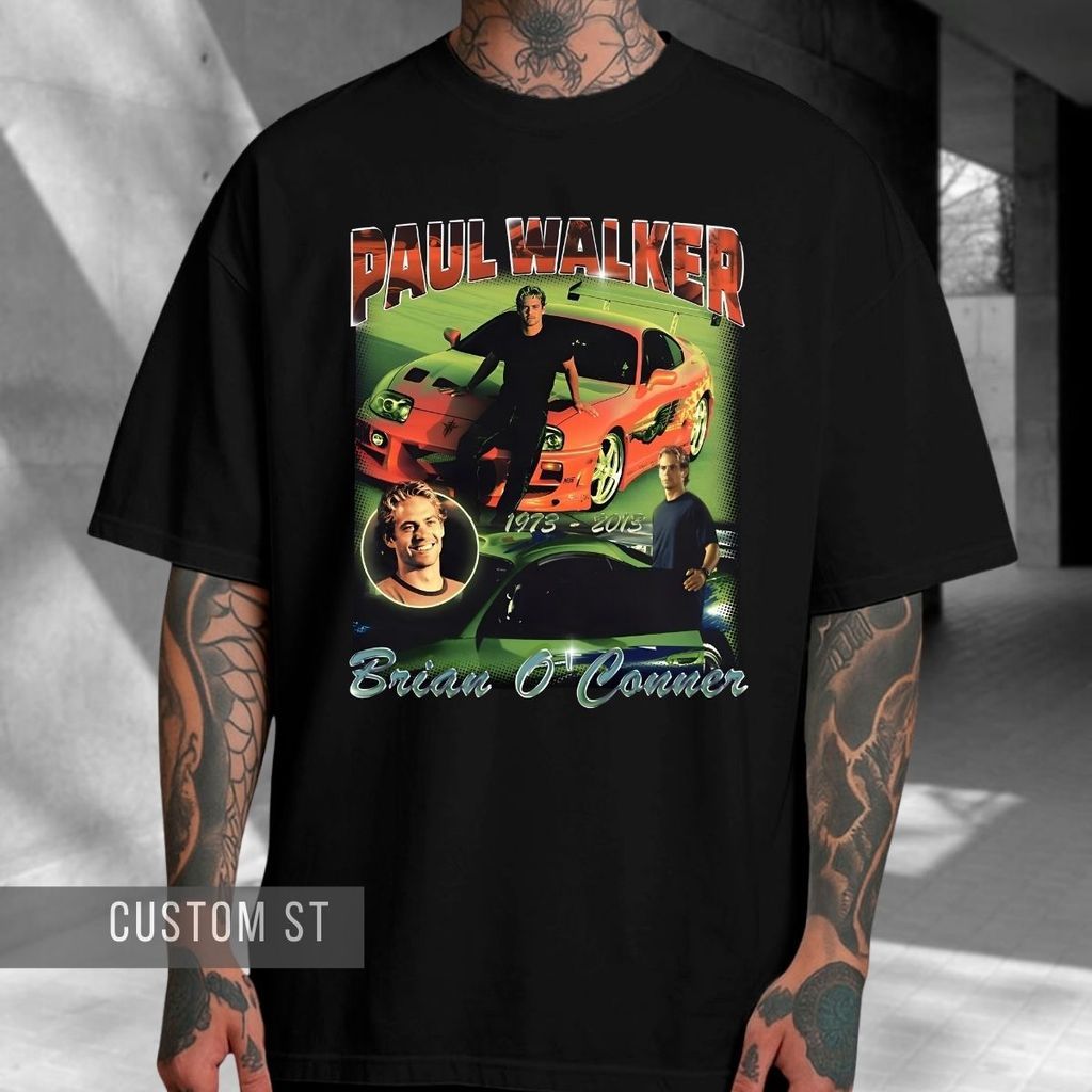 Camiseta Brian Oconner Velozes E Furiosos Filme Piloto Carro Paul Homenagem Corrida