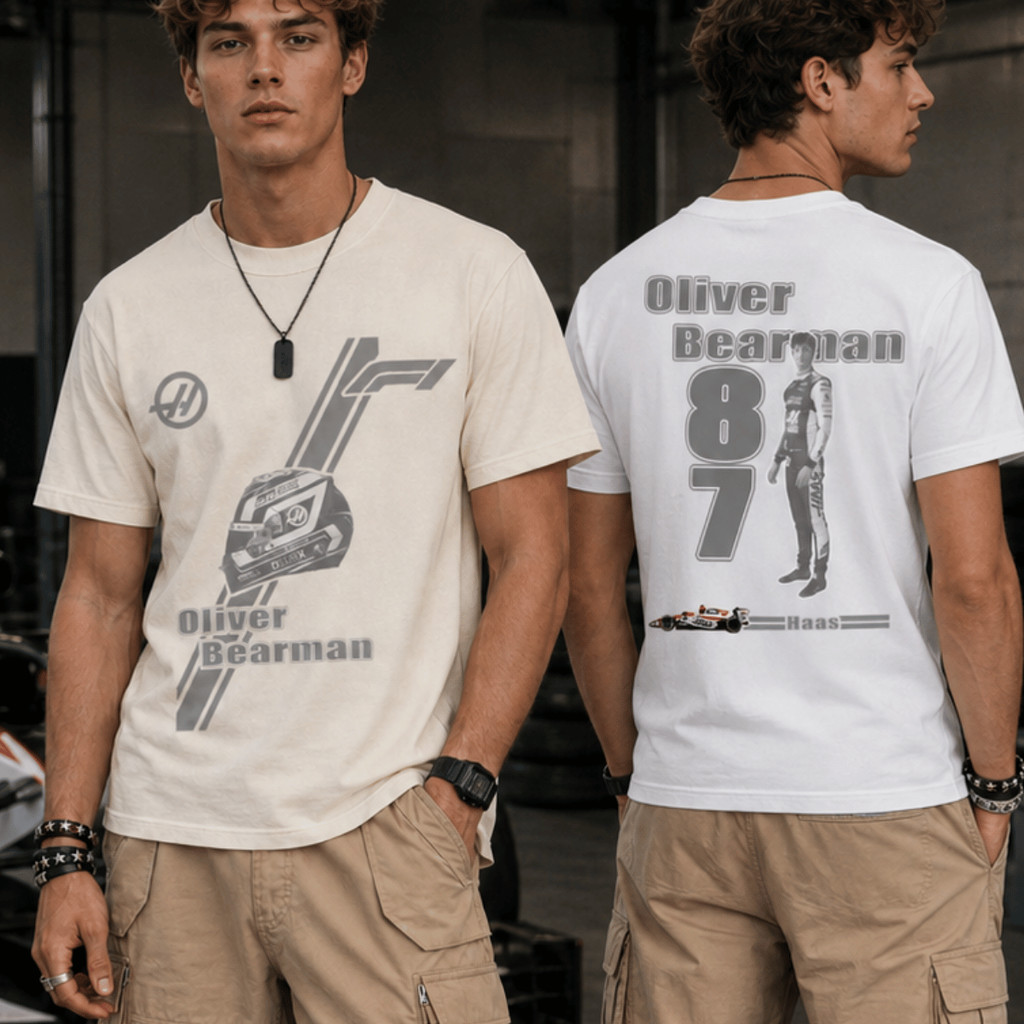 Camiseta Oliver Bearman Formula 1 Número 87 Piloto Racing Motorsport Corrida Velocidade Automobilismo 100% Algodão