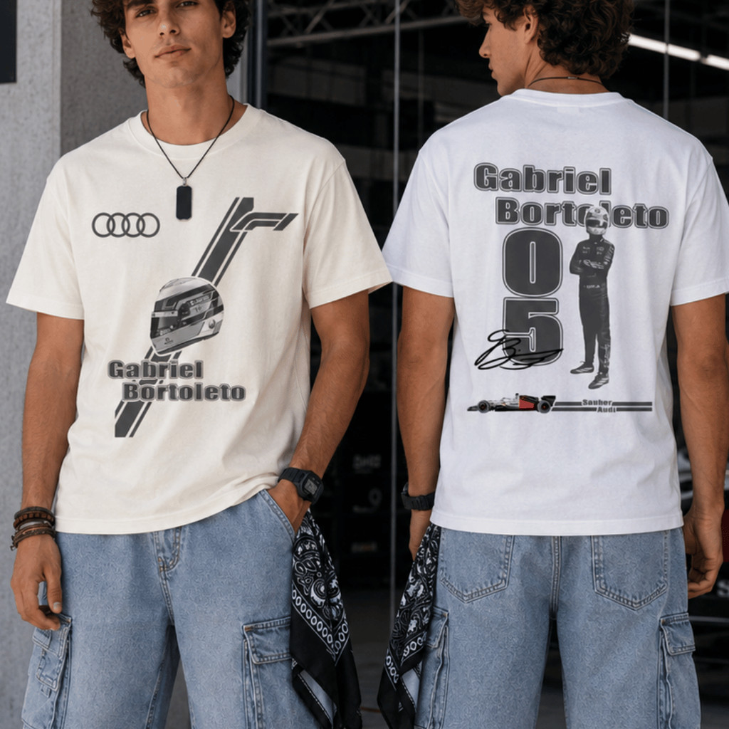 Camiseta Gabriel Bortoleto Número 5 Formula 1 Piloto Brasileiro Motorsport Piloto Corrida Automobilismo 100% Algodão