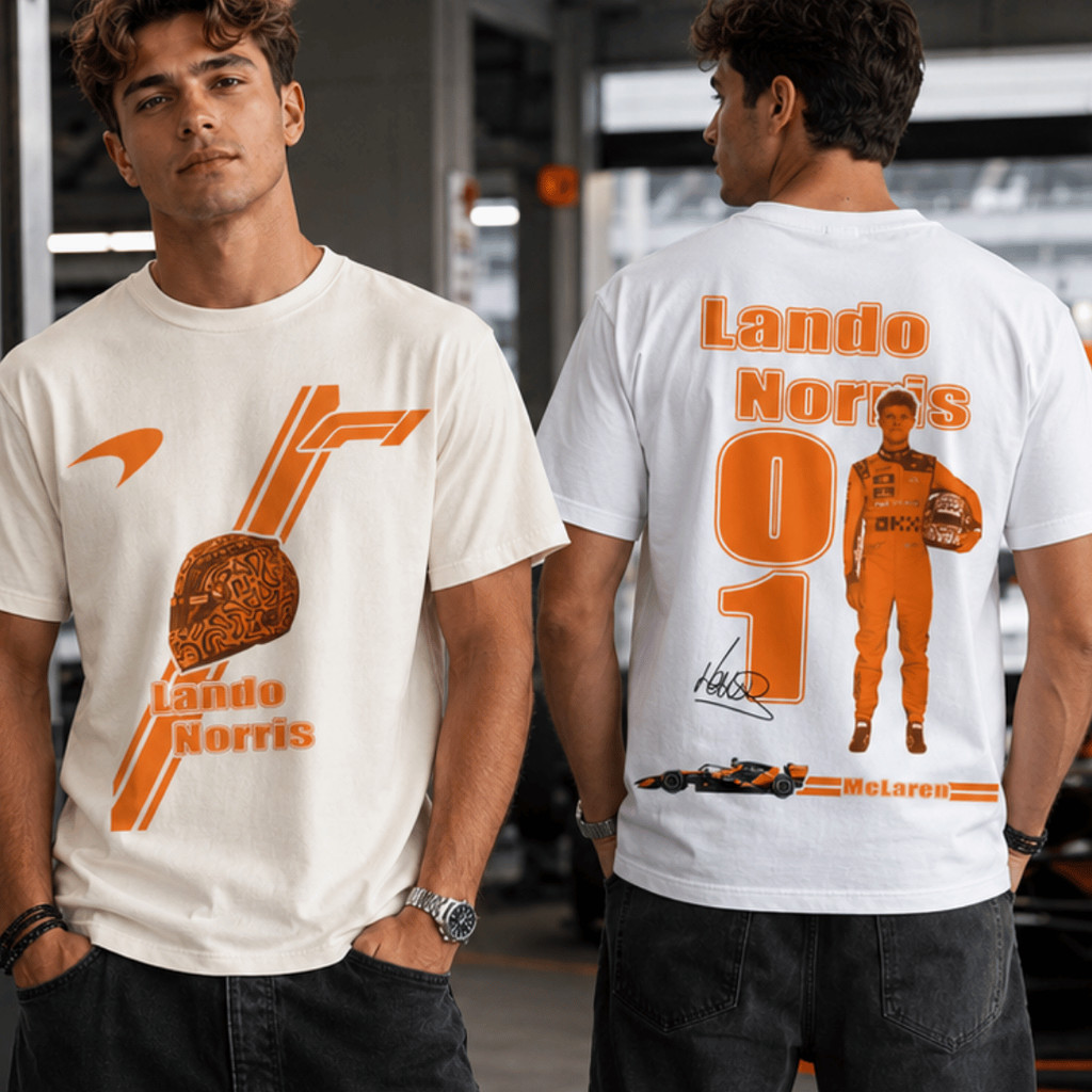 Camiseta Lando Norris Formula 1 Número 4 Piloto Racing Motorsport Corrida Velocidade 100% Algodão