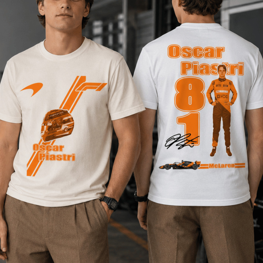 Camiseta Oscar Piastri Formula 1 Número 81 Piloto Racing Motorsport Corrida Velocidade 100% Algodão
