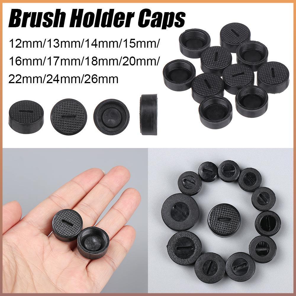 10pcs Tampas De Escova De Carbono 13mm/14mm/15mm/16mm Parafuso Preto Suporte
