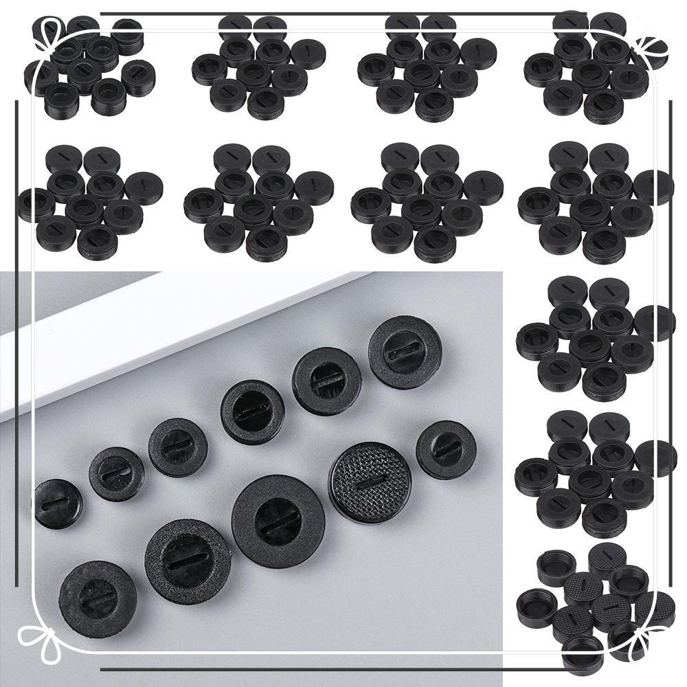 10pcs Tampas De Suporte De Escova Pretas 13mm/14mm/15mm/16mm De Plástico