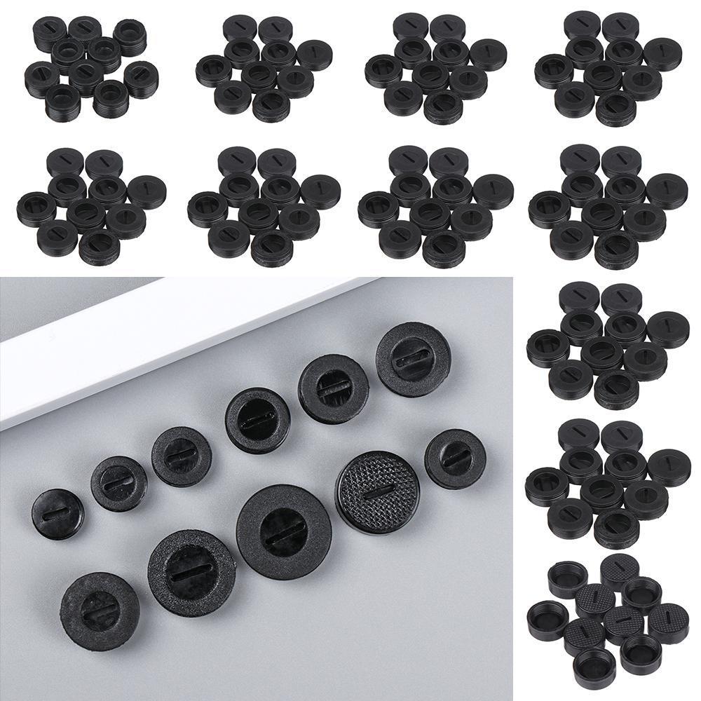 GODNESSFO 10pcs Tampas De Escova De Carbono 13mm/14mm/15mm/16mm Suporte Plástico Preto