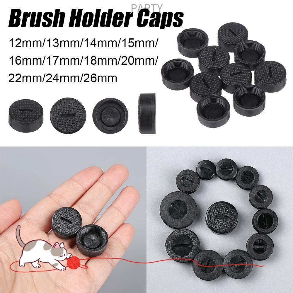 10 Peças Tampas De Escova De Carbono 13mm/14mm/15mm/16mm Parafuso Preto Acessórios Para Ferramentas Elétricas