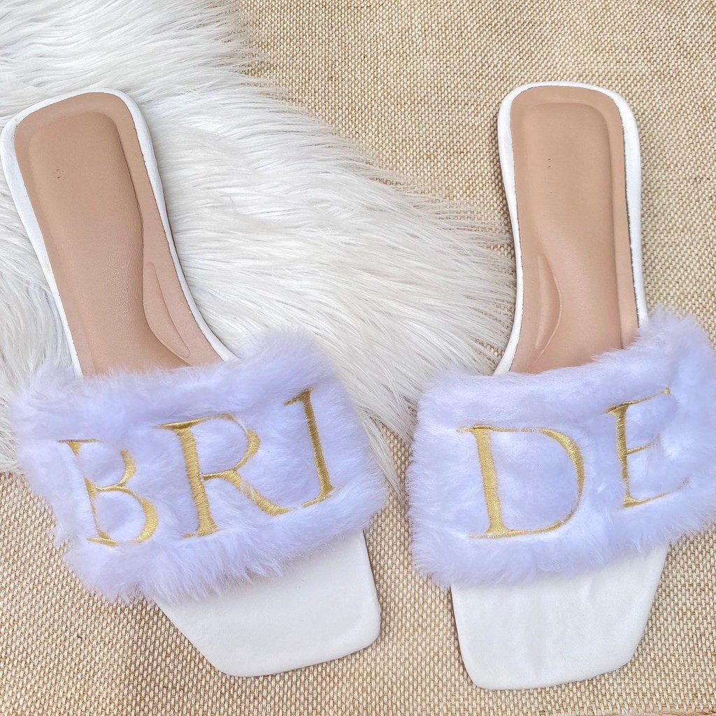 Pantufa Noiva Premium Bordado 