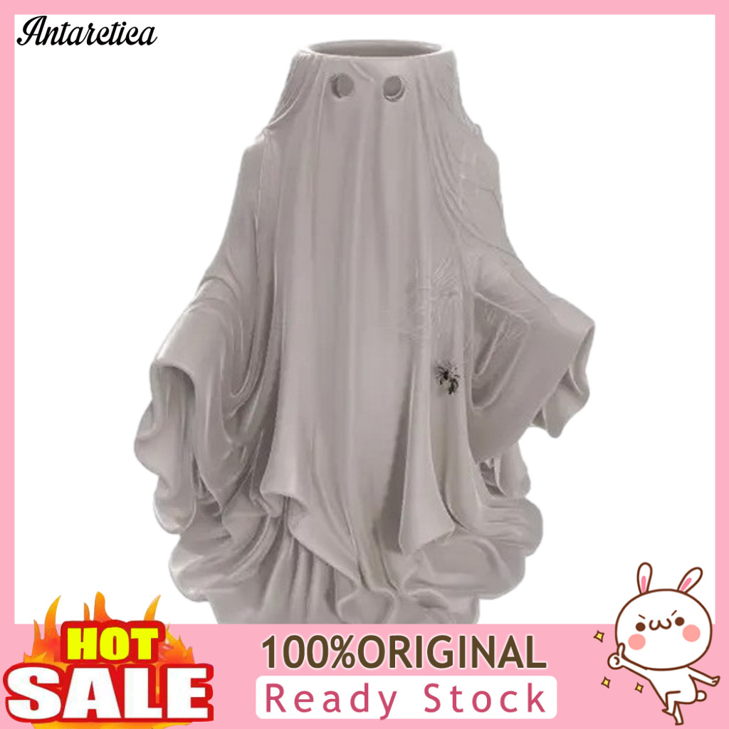 Ghost Flower Pot Ghost-themed Planter Halloween White Spooky Small Decorative Plant Container for Garden Yard Porch Tabl
