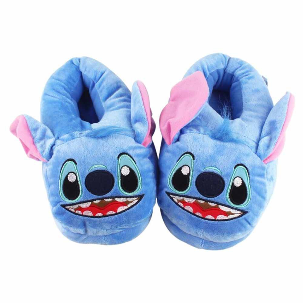 2026 Chinelo Pantufa De Inverno Quente Pelúcia Macia Azul 27cm Sapatos De Quarto Para Adolescentes Adultos Uso Interno