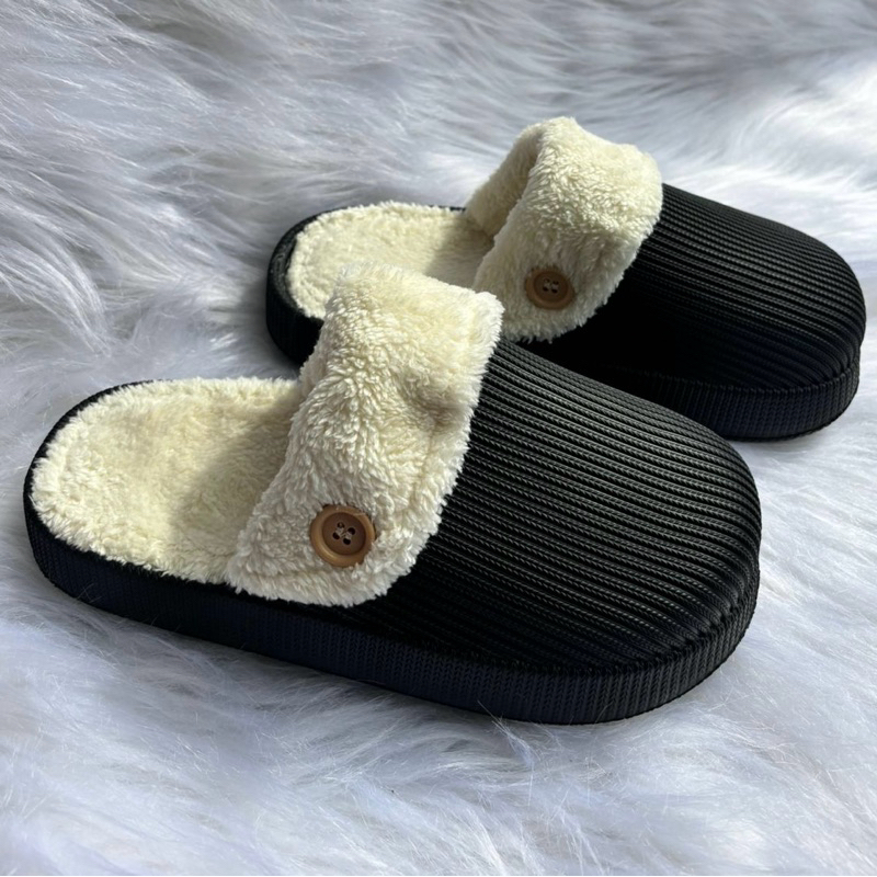 Pantufa Feminina Peluciada Antiderrapante Inverno Confortável Quentinha Estilo Plush Macia com Forro Fofo Aveludada