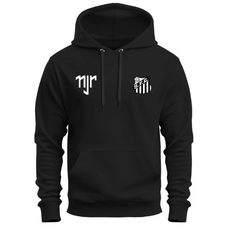 Moletom Santos Menino NJR Canguru Flanelado com Capuz Blusa de Frio Unissex Premium Estilo Futebol