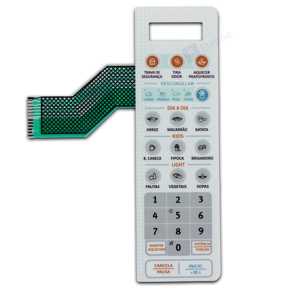 Membrana Teclado Microondas Electrolux Mto30
