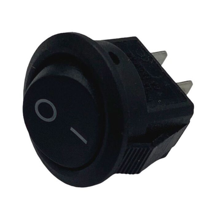 Kit 5 Peças Mini Chave Gangorra Redonda Kcd5 Preta 2T 3A 220v 6A 127V