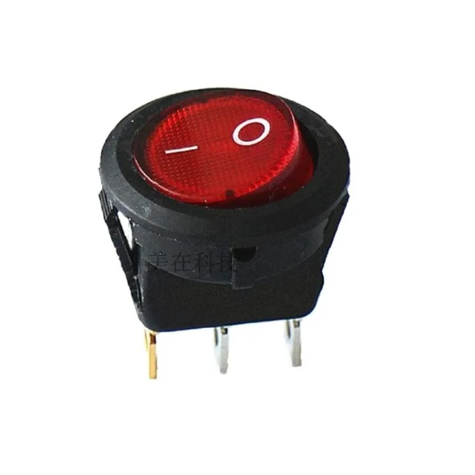 Kit 5 Peças Mini Chave Gangorra Redonda Kcd5-101n C/neon Vm