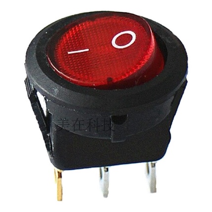 50 Peças - Mini Chave Gangorra Redonda Kcd5-101n C/neon Vm