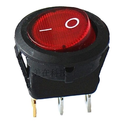 100 Peças - Mini Chave Gangorra Redonda Kcd5-101n C/neon Vm