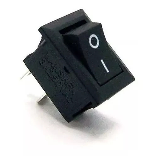 20pcs Mini Chave Gangorra 2 Posições 2 Pinos Preta Kcd11-101