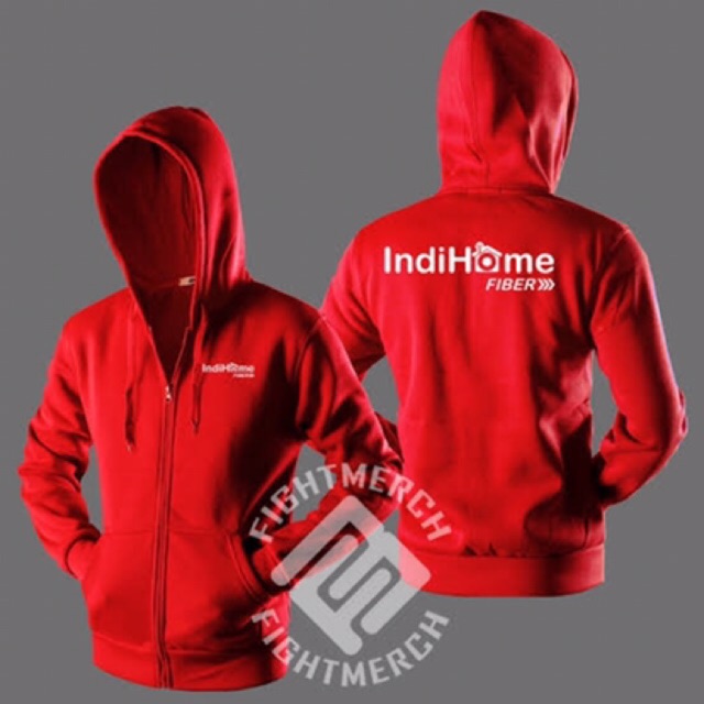 Jaqueta INDIHOME ZIPPER HOODIE Muitos Modelos TELKOM FIBER FASHION SWEATER