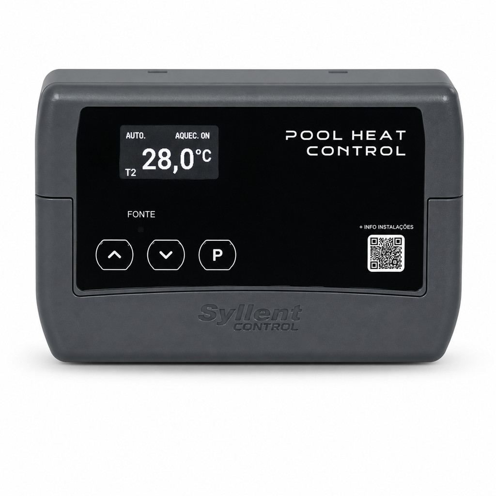 Controlador de Temperatura Digital Pool Heat Control Syllent Aquecimento Solar de Piscina SCDT-1F