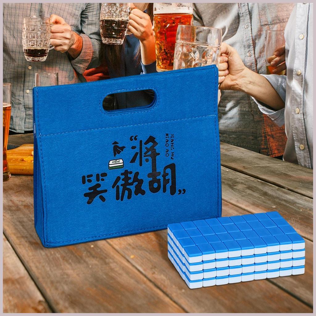 Mahjong Conjunto De Telha Toalha De Mesa Saco De Transporte Dados Régua Pequena Jogo Para Amigo Noite deyile3br