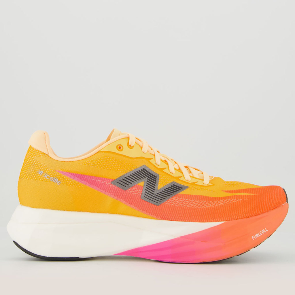 Tênis New Balance Fuelcell Supercomp Elite V5 Laranja e Vermelho