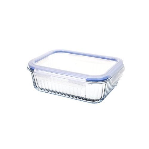 Pote Hermético Vidro Borossilicato Retangular 1500ml Tampa Moderna