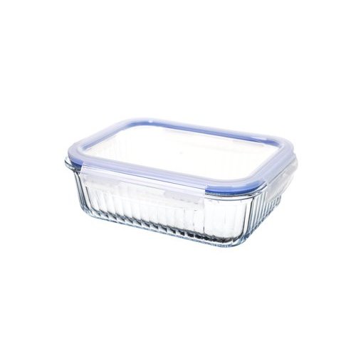 Pote hermético borossilicato retangular 1500ml tampa Stripes Lehavi transparente 1 unidade