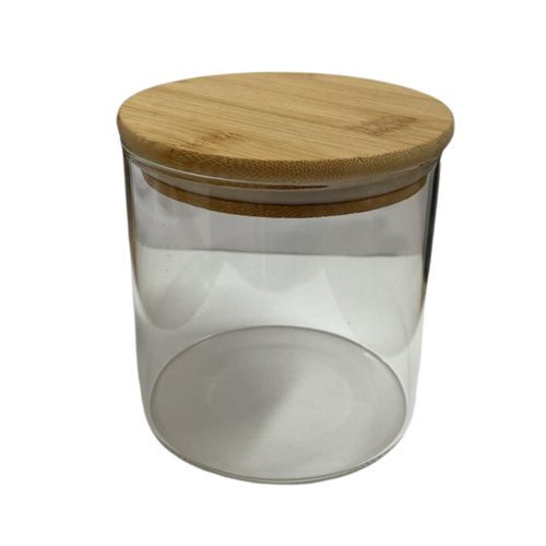 Pote hermetico vidro borossilicato 800ml tampa bambu Lehavi transparente
