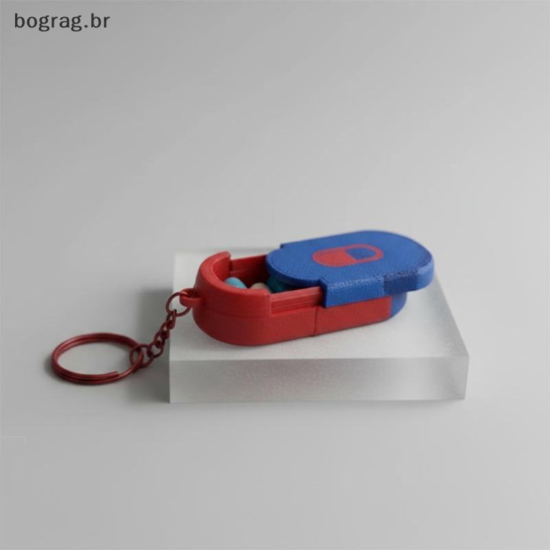 bograg Mini Organizador De Comprimidos Impresso Em 3D Chaveiro Slide Toppact Porta Para Trabalhadores De Escritório Cami