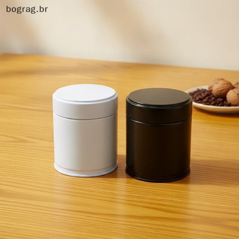 bograg 1 Peça Mini Folha De Flandres À Prova De Ferrugem Matcha Em Pó Pode Selado Frasco Hermético De Armazenamento De C