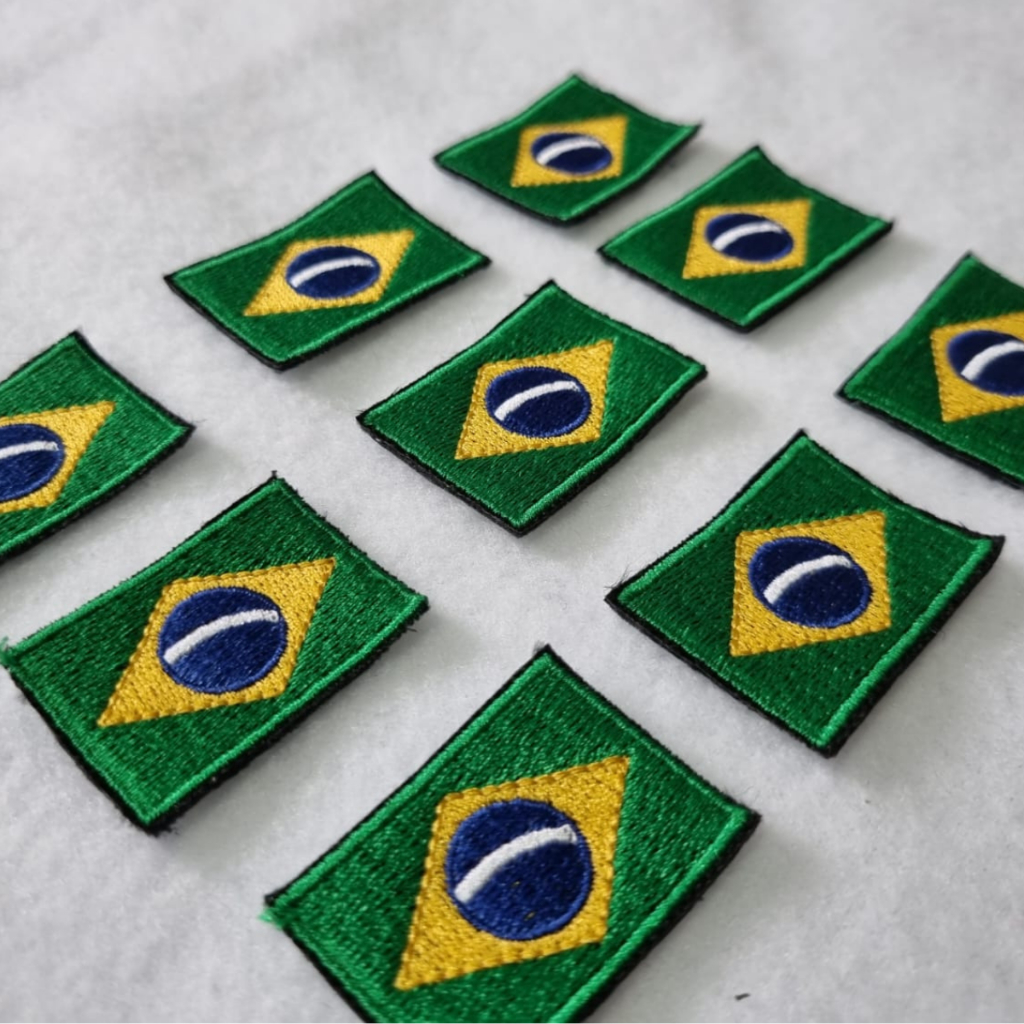 Patch Aplique Bordado Bandeira do Brasil 6X4 cm
