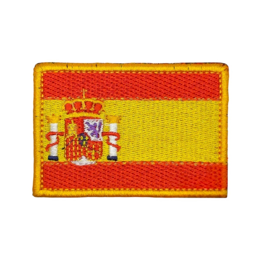 Patch Emblema Bandeira da Espanha Bordado com Velcro